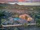 Expansive desert home with a private pool, mountain views, and a stunning sunset sky at 6524 E Rockaway Hills Dr, Cave Creek, AZ 85331