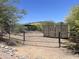 Fenced lot of Arizona horse property with metal storage containers and desert landscaping at 6524 E Rockaway Hills Dr, Cave Creek, AZ 85331
