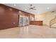 Large living room with wet bar and french doors to the patio at 6524 E Rockaway Hills Dr, Cave Creek, AZ 85331