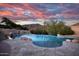 Desert home swimming pool with a shallow section for small children or lounging at 6524 E Rockaway Hills Dr, Cave Creek, AZ 85331