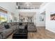 Spacious living room with high ceilings, upper level balcony, and comfortable seating at 6621 S Balboa Dr, Gilbert, AZ 85298