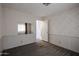Comfortable bedroom featuring carpeted floor, closet, and soothing color palette at 205 S Higley Rd # 286, Mesa, AZ 85206