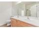 Bathroom featuring double sinks, vanity, and modern fixtures at 2140 S Benton Cir, Mesa, AZ 85209