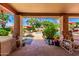 Back patio area with clear view of the private pool, backyard, and landscape at 2232 E Inglewood St, Mesa, AZ 85213