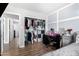 Bright bedroom featuring closet space, natural light, and a comfortable workspace at 25615 S Lemon Ave, Queen Creek, AZ 85142