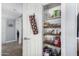 Pantry featuring organized shelving, ample storage space, and easy access from the kitchen at 25615 S Lemon Ave, Queen Creek, AZ 85142