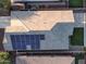 Aerial view of the roof with solar panels on a single-Gathering home at 2727 N Acacia Way, Buckeye, AZ 85396