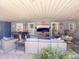 Relaxing covered patio with a comfortable seating area, TV, and decorative accents at 3104 E Broadway Rd # 212, Mesa, AZ 85204