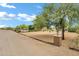 Large front yard, with a decorative lamp post, a gravel drive, and desert landscaping at 4187 E Triple Crown Dr, San Tan Valley, AZ 85140