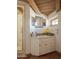 Charming bathroom features a decorative vanity, shower with glass door and tiled floor at 4747 E Arroyo Verde Dr, Paradise Valley, AZ 85253