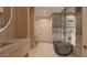 Contemporary bathroom features double sinks, modern fixtures, and a sleek, sophisticated design at 6649 E Ocotillo Rd, Paradise Valley, AZ 85253
