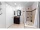 Bathroom with vanity, shower-tub combo, and tile flooring offering a clean and efficient design at 860 N Mcqueen Rd # 1058, Chandler, AZ 85225