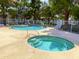 Community pools, including a separate spa, surrounded by trees and lounging areas at 860 N Mcqueen Rd # 1058, Chandler, AZ 85225