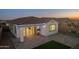 Paver patio with built in seating, low maintenance backyard and sliding glass doors to kitchen at 11626 E Yeager Cyn, Gold Canyon, AZ 85118