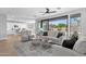 Spacious living room with an open floorplan and backyard views at 1526 E Glacier Pl, Chandler, AZ 85249