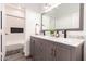 Bathroom vanity with granite countertop and double sinks at 16023 S 30Th Pl, Phoenix, AZ 85048