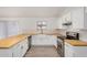 Stylish kitchen boasts stainless steel appliances, apron sink, and wood countertops at 3029 N 83Rd Ln, Phoenix, AZ 85037