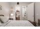Cozy bedroom with closet and decorated with unique wall art at 3437 E Appaloosa Rd, Gilbert, AZ 85296