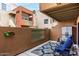 Outdoor patio area with outdoor furniture, tiled floors and balcony access at 3600 N Hayden Rd # 3405, Scottsdale, AZ 85251