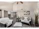Spacious living area with high ceilings and views into dining area at 4033 E Larkspur Dr, Phoenix, AZ 85032