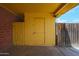 View of backyard garage entrance, located under cover of backyard patio structure at 4102 W Maryland Ave, Phoenix, AZ 85019