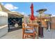 Outdoor patio with drum kit room, seating, decor, and heating at 4448 E Sleepy Ranch Rd, Cave Creek, AZ 85331