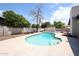A refreshing in-ground pool makes the backyard an ideal space for relaxation at 4528 W Butler Dr, Glendale, AZ 85302