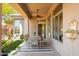 Outdoor patio with dining table and ceiling fan; ideal for entertaining at 12366 N 129Th St, Scottsdale, AZ 85259