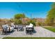 This patio features comfortable seating, stylish lanterns and pavers at 12366 N 129Th St, Scottsdale, AZ 85259