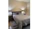 Cozy main bedroom features a neutral color palette, plush carpeting, and wood furniture at 14575 W Mountain View Blvd # 711, Surprise, AZ 85374