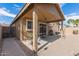 This backyard shows a large covered patio, providing space for outdoor dining and entertaining at 2341 S Gordon --, Mesa, AZ 85209