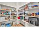 Well-stocked pantry with ample shelving, providing plenty of storage space for food and household items at 27606 W Tonopah Dr, Buckeye, AZ 85396