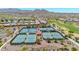 Aerial view of the community tennis courts, showing well-maintained facilities at 27606 W Tonopah Dr, Buckeye, AZ 85396