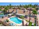Backyard with pool, hot tub, outdoor seating and desert landscaping perfect for outdoor living at 6156 W Del Rio St, Chandler, AZ 85226