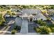 Stunning aerial view of home featuring lush landscaping, stone accents, and a charming courtyard entrance at 6286 S Reseda St, Gilbert, AZ 85298