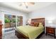 Comfortable bedroom with access to a patio offers a seamless blend of indoor and outdoor living at 9450 E Becker Ln # 1036, Scottsdale, AZ 85260