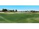 Scenic golf course view featuring lush green lawns, a tranquil pond, and charming homes in the background at 992 S Roanoke St, Gilbert, AZ 85296