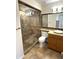 Modern bathroom with a glass shower, vanity, and stylish fixtures at 1633 E Lakeside Dr # 154, Gilbert, AZ 85234