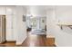 Inviting hallway view that leads to a living room with outdoor access at 1649 W Royal Palm Rd, Phoenix, AZ 85021