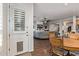 View of a great room with kitchen and living room featuring an adjacent door and pet access at 2045 E San Carlos Pl, Chandler, AZ 85249