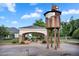 A water tower overlooks the covered picnic area in the community at 20644 E Sunrise Ct, Queen Creek, AZ 85142