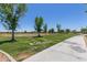 Community park boasts lush green space, walking paths, and mature trees, perfect for outdoor activities at 23179 S 225Th Pl, Queen Creek, AZ 85142