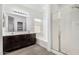 Clean, modern bathroom featuring a double vanity, separate shower, and a soaking tub at 2368 E Bellerive Dr, Gilbert, AZ 85298