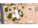 Aerial view of property featuring pool, house, driveway, and desert landscape at 27347 N Gary Rd, San Tan Valley, AZ 85144