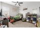 Charming bedroom with a ceiling fan, window, and toys at 32582 N Durango Ln, San Tan Valley, AZ 85143