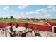 Outdoor patio seating with golf course views and blue skies at 4043 N Ranier --, Mesa, AZ 85215