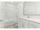 Clean bathroom boasts a tub/shower combo, white cabinets, and modern fixtures at 4051 S Galaxy Ln, Mesa, AZ 85212