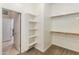 Spacious walk-in closet featuring built-in shelving and hanging rods, perfect for organized storage at 4141 E Morrison Ranch Pkwy, Gilbert, AZ 85296