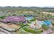 Aerial showcasing community amenities, including the water park, pool, and well-maintained recreational facilities at 4408 W Heyerdahl Dr, New River, AZ 85087