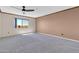 Bedroom featuring a ceiling fan and scenic views from the window at 515 S Parkcrest -- # 531, Mesa, AZ 85206